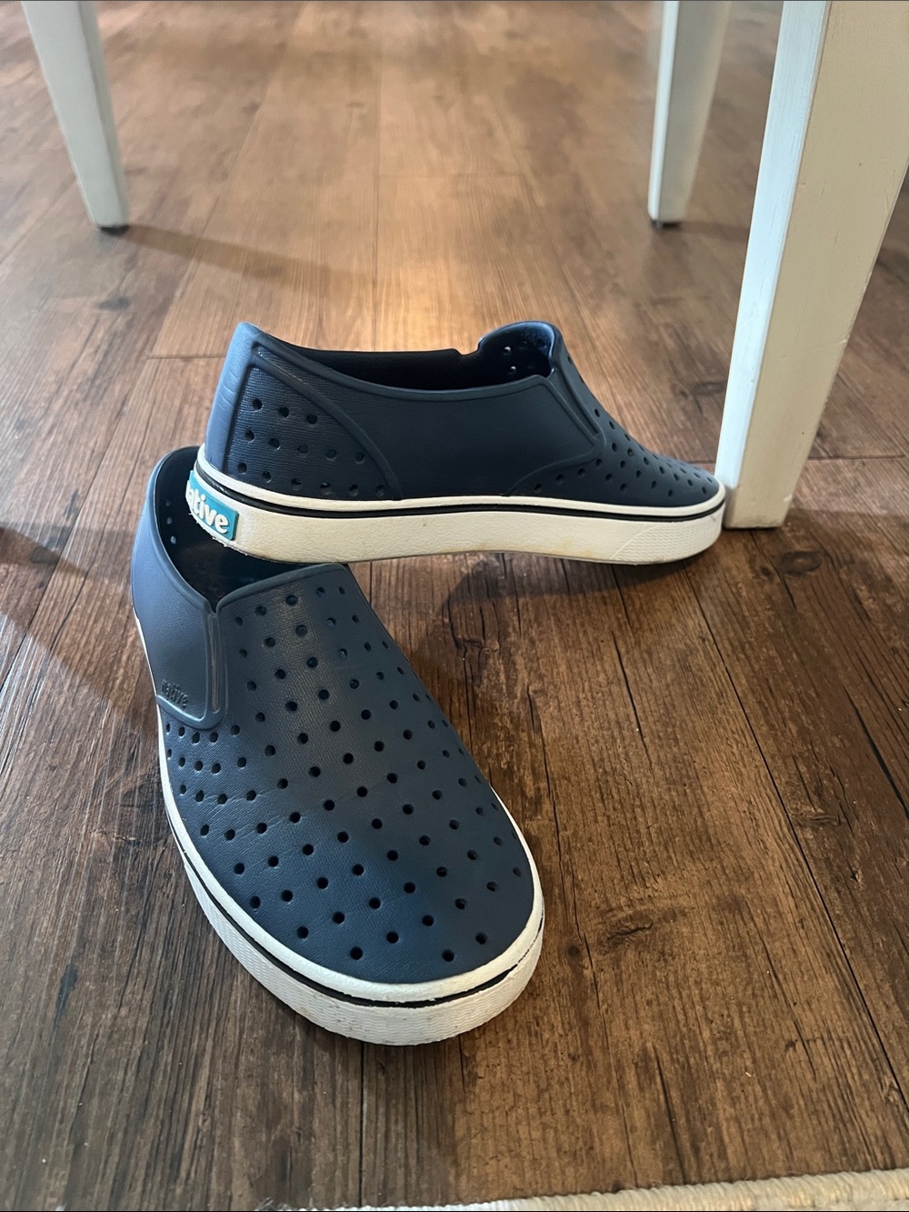 Native Jefferson Slip-On Loafers in Navy with White Sole